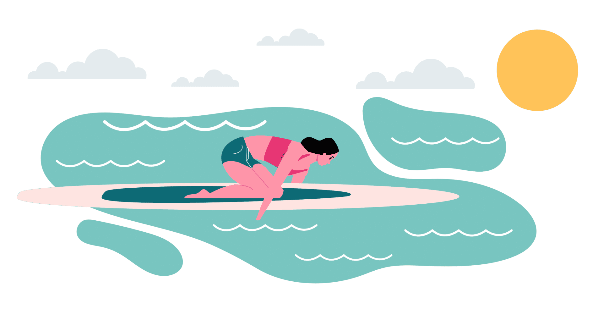 Drawing oarswoman